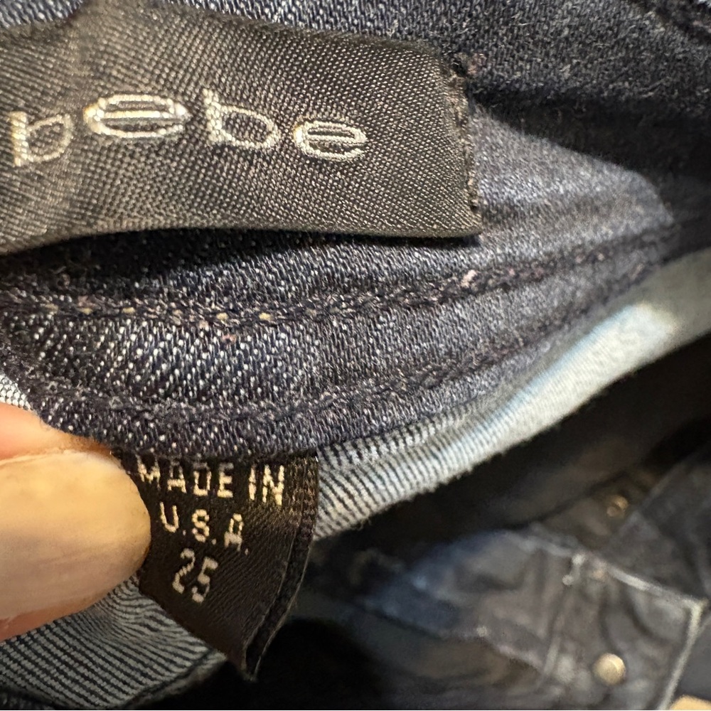 bebe Dark Indigo Skinny Jeans - Picture 2 of 3